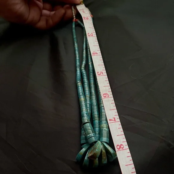 Heishi Turquoise Native American Beaded Necklace Jacla - Picture 12 of 13